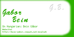 gabor bein business card